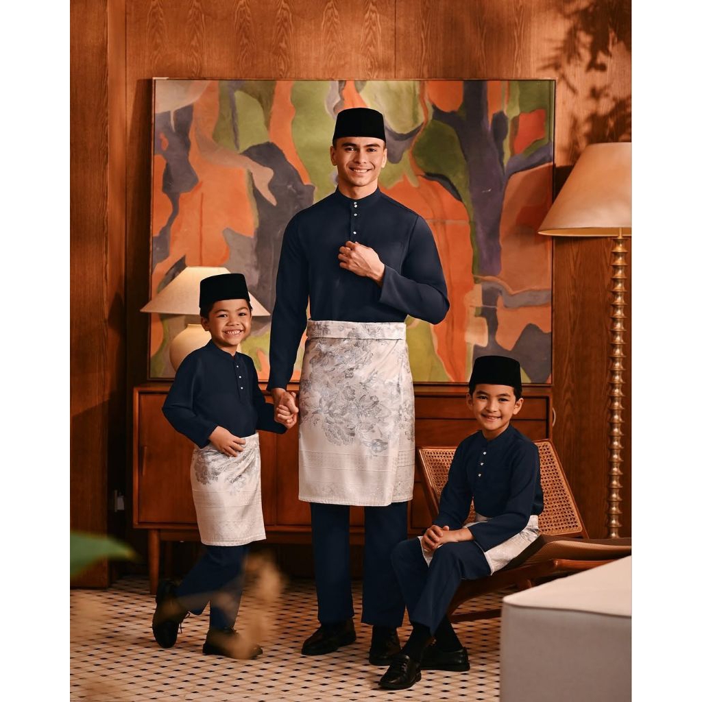Baju Teluk Belanga Ayah Dan Anak KokoMuslim Kurta Pria Melayu Malaysia