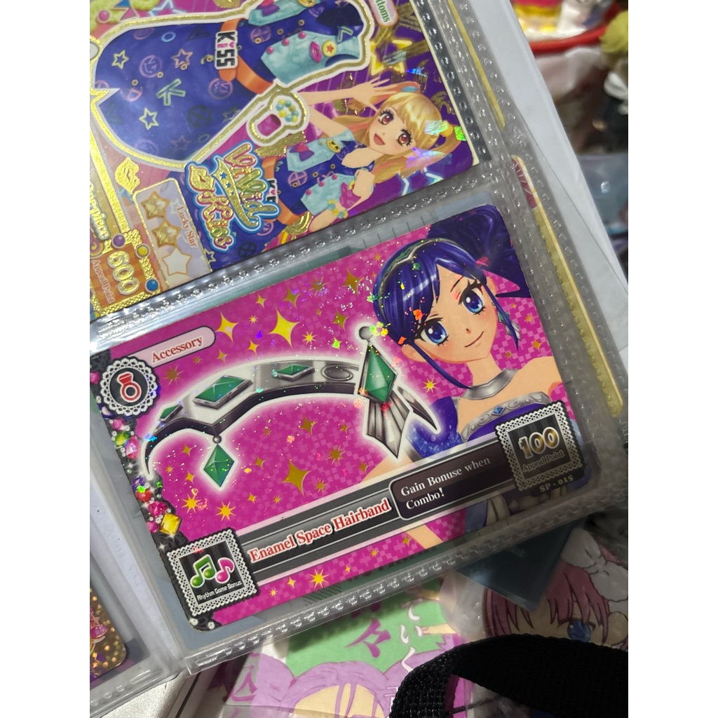 aoi card aikatsu enamel space hairband milky way original
