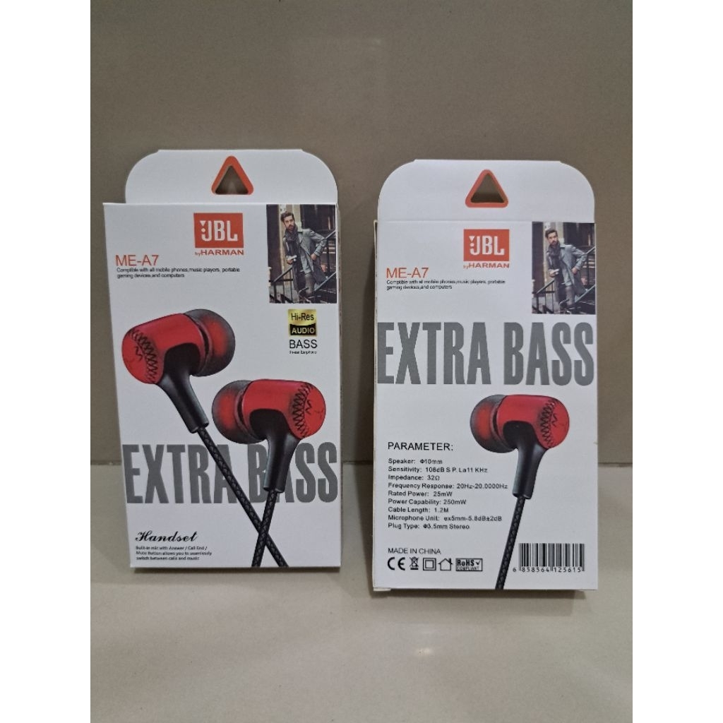 HF JBL ME A7 Earphone Headphone Mikrofon Aksesoris Audio Lainnya Headset