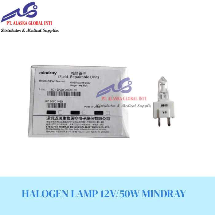 Mindray Lampu Halogen 12V 50W Model BS-200/BS-220/BS-330/BS-350/BS-300/BS-320/BS-380/BS-390/BS-400/B