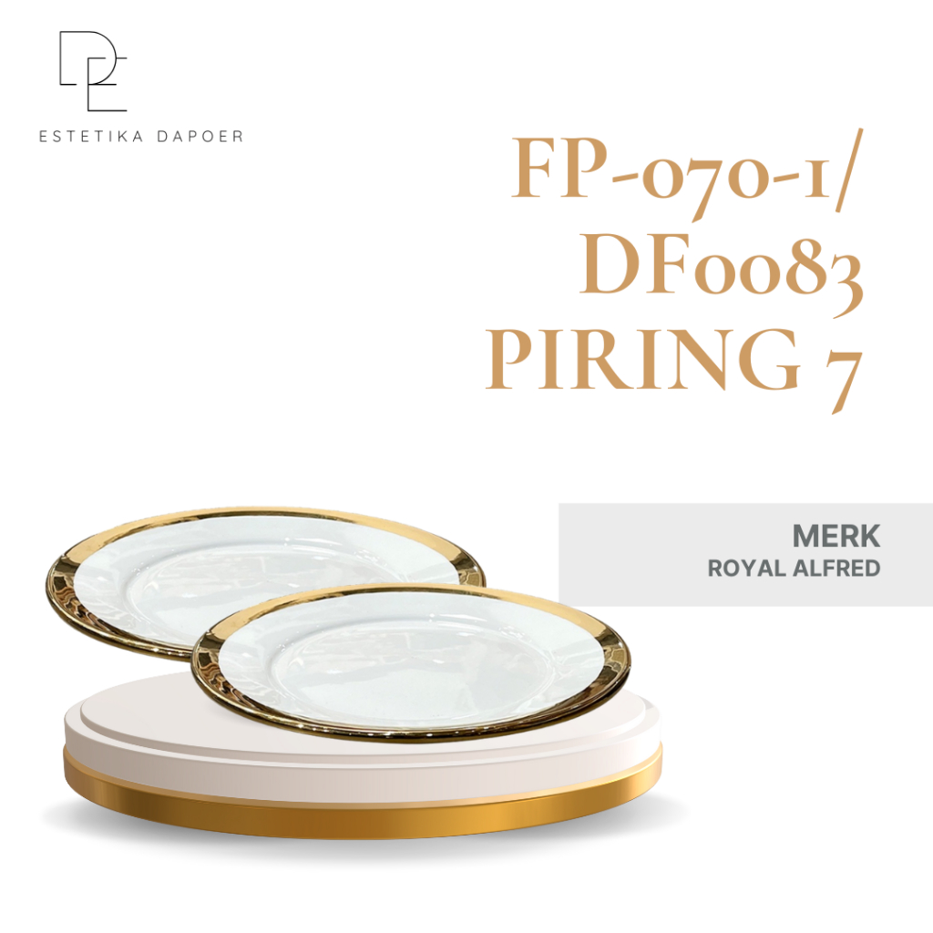 Piring Keramik Emas Mewah dengan Lapisan Gold Elegan | PIRING KERAMIK SET | MANGKOK CERAMIC GOLD | D