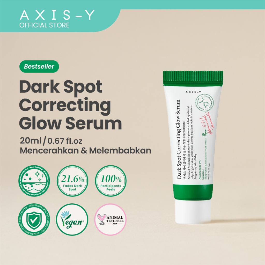 [NEW SIZE] AXIS-Y Dark Spot Correcting Glow Serum 20ml (Medium Size) | Memudarkan Noda Bekas Jerawat