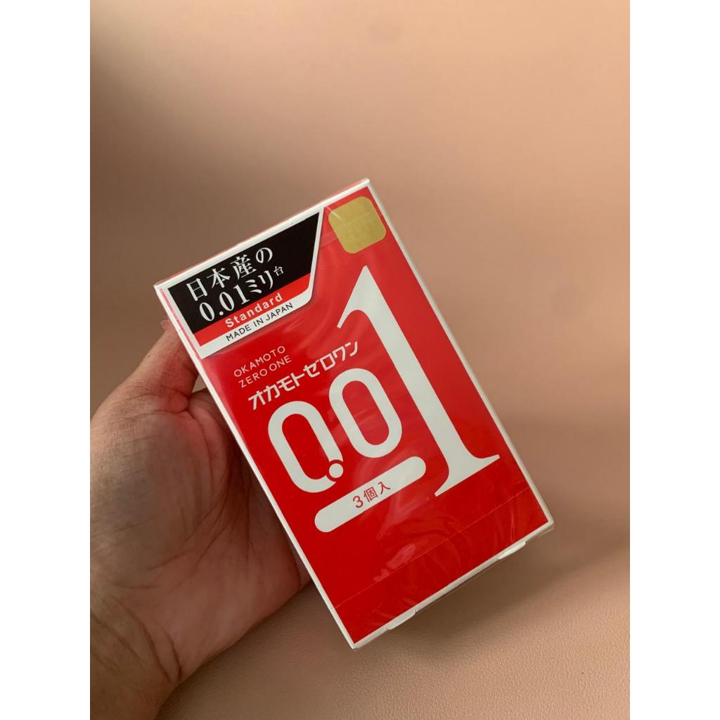 Okamoto Original Condom 001 0.01 0,01 Super Tipis 3pcs Kondom Original Jepang Japan Non Latex Asli