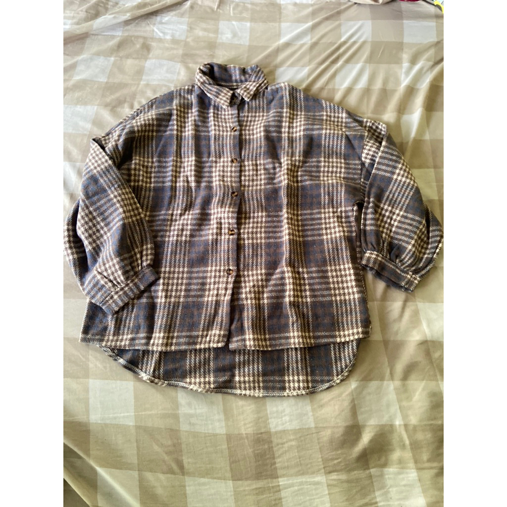 preloved Kemeja Wanita Flanel Oversize Korea Style