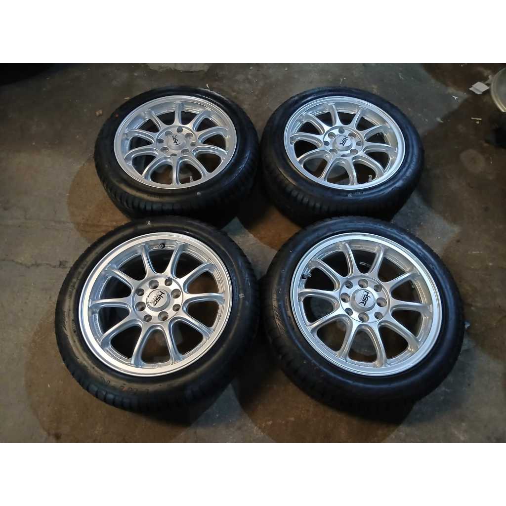 VELG MOBIL BEKAS RACING HSR FE03 R15 4X100 4X114+BAN 195 50 RING 15