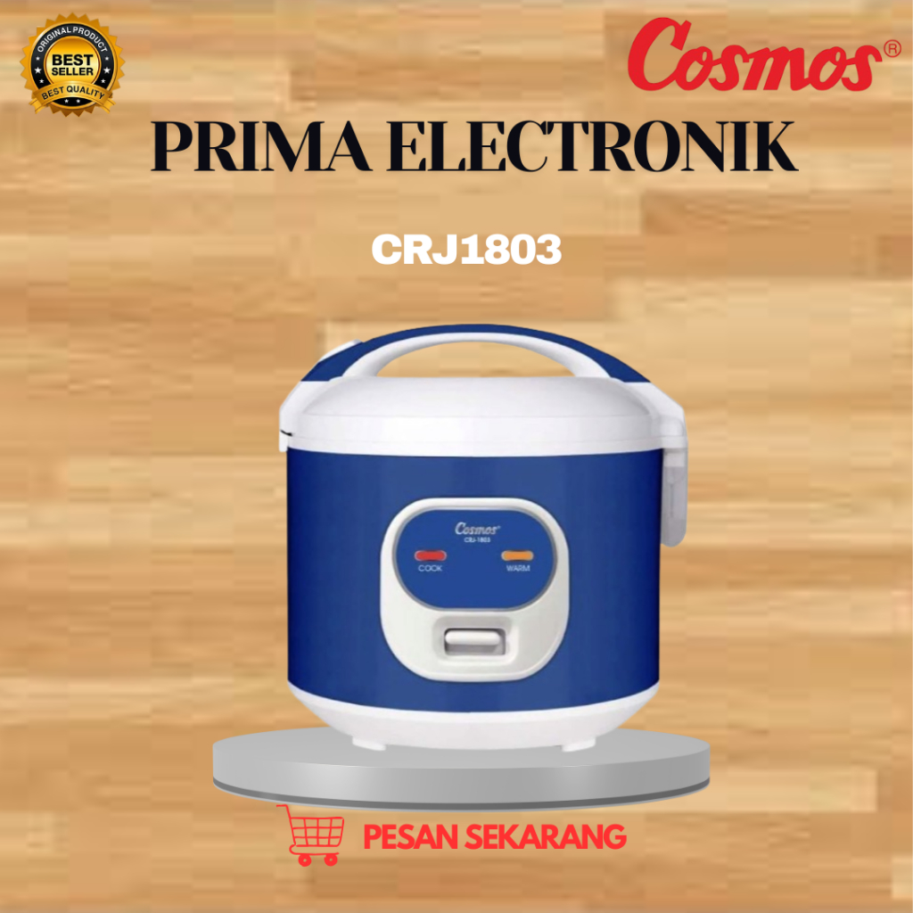 Rice Cooker Cosmos CRJ 1803 1.2L /CRJ 1803/CRJ-1803/CRJ1803/RICE COOKER ORIGINAL COSMOS/GARANSIRESMI