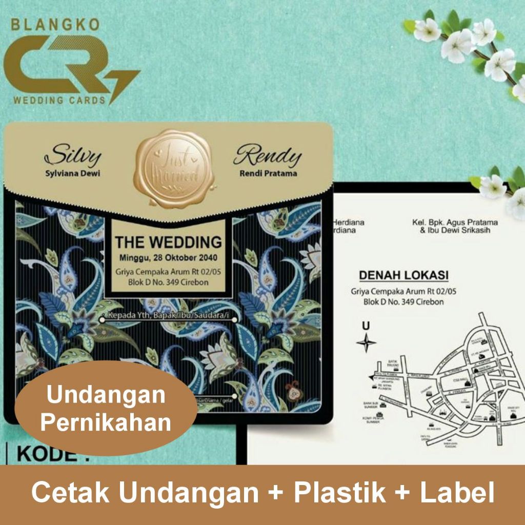 CETAK UNDANGAN PERNIKAHAN CR7 08-012