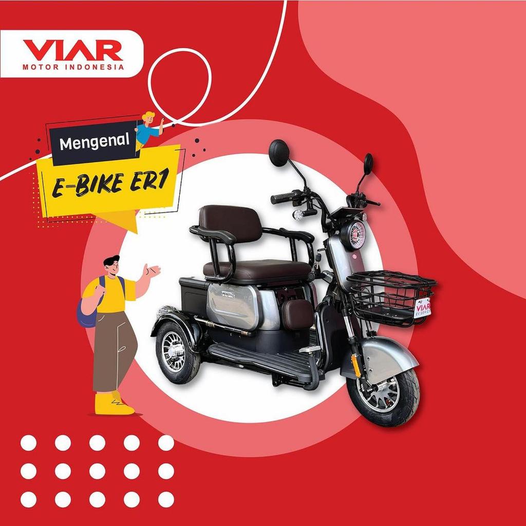 Sepeda Listrik Roda Tiga - Viar ER1 - Original Viar Motor