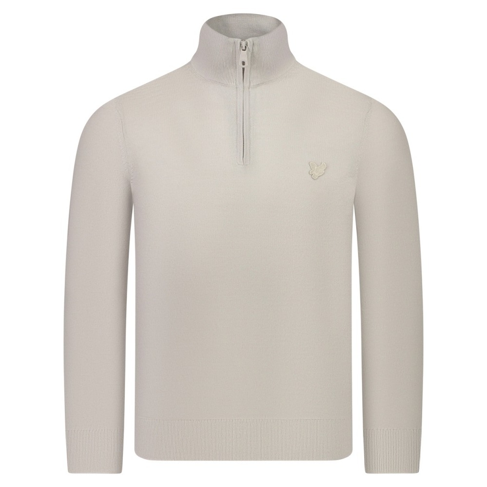 Lyle & Scott Tonal Eagle Merino Quarter Zip Jumper Original