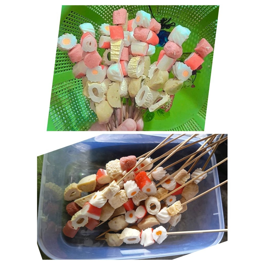 sate seafood frozen free saus min order 5bungks