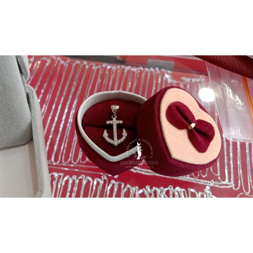 Liontin Jangkar Perak S925 Lapis Emas Asli 18k