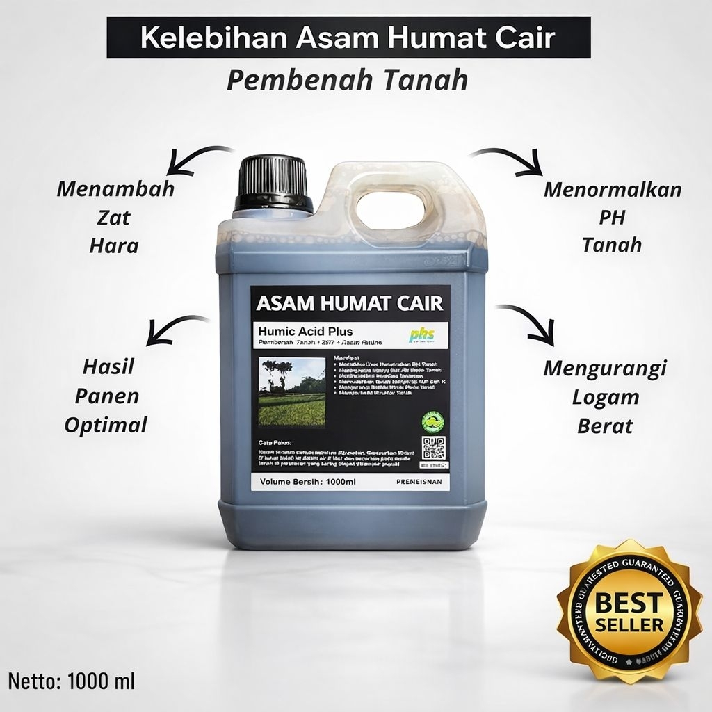 Asam Humat Cair Humic Acid Plus Pembenah Tanah 1000 ml