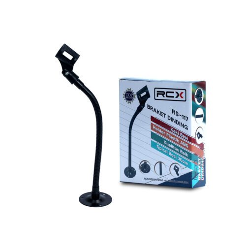 Stand Mic Dinding RCX RS-117 Besi Tebal Kokoh - Bracket Mikrofon Tembok Mimbar Masjid Podium Studio 