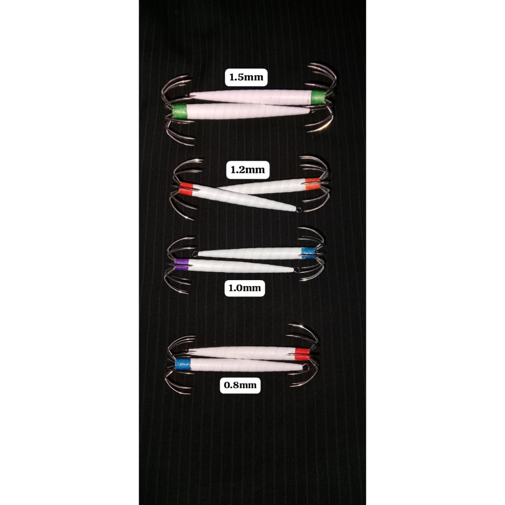 Pancing Cumi Scuid Hook (Kawat SS304 ukuran 0,8mm, 1,0mm, 1,2mm)