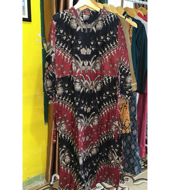 Preloved long dress batik pekalongan jumbo