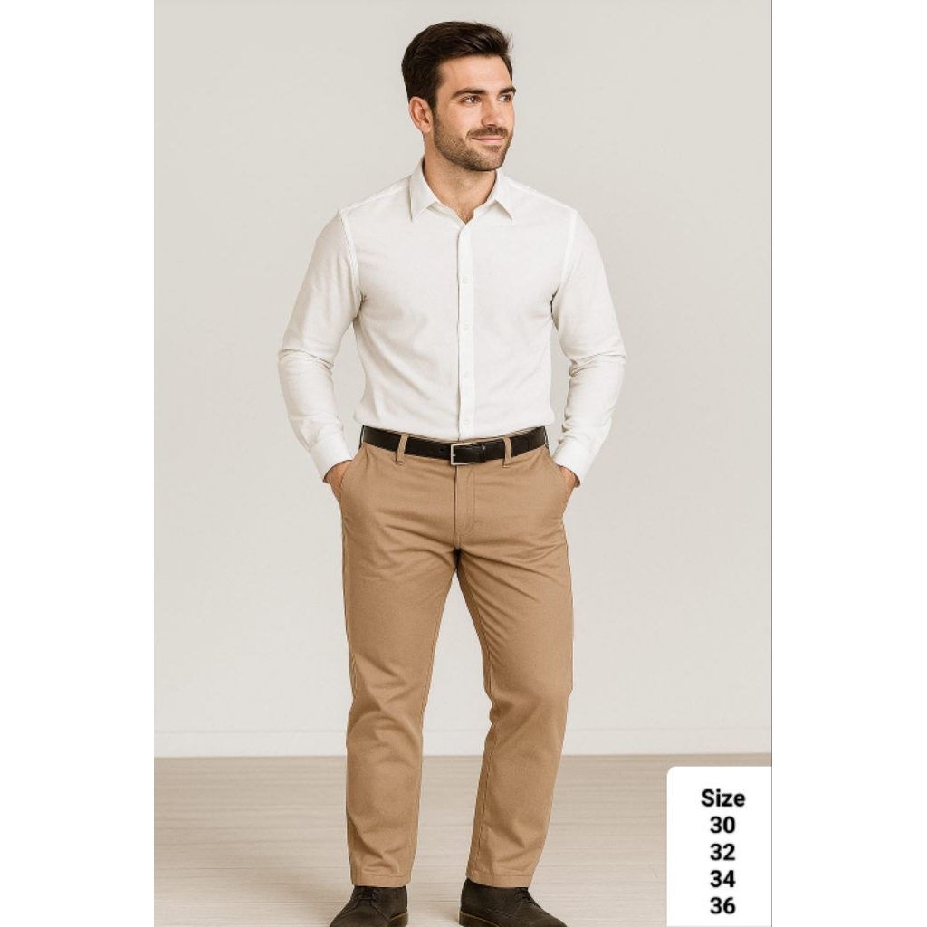 Celana Panjang Pria Casual | Celana Details | Chino (Size 30–38)