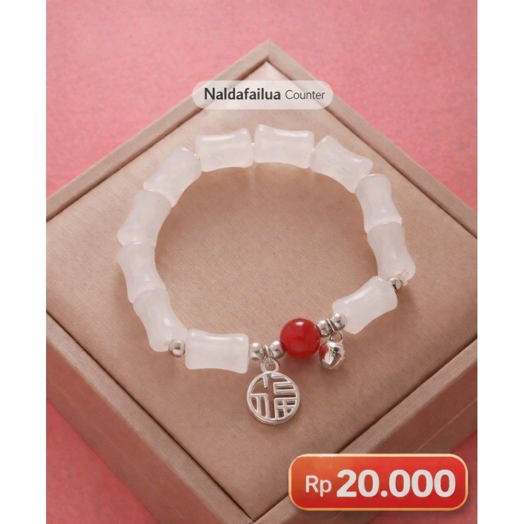 Gelang Bambu Putih “Ikhtiar Rezeki”