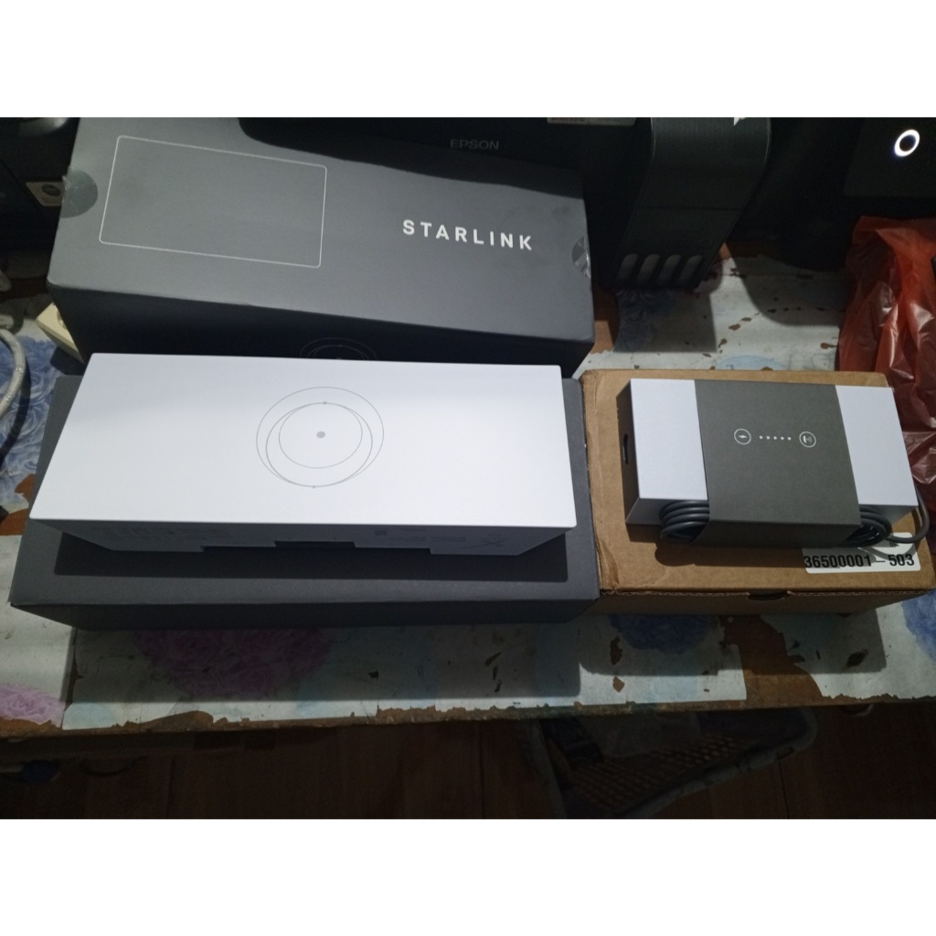 Router Starlink Gen 3 dan adaptor PSU nya Original Starlink