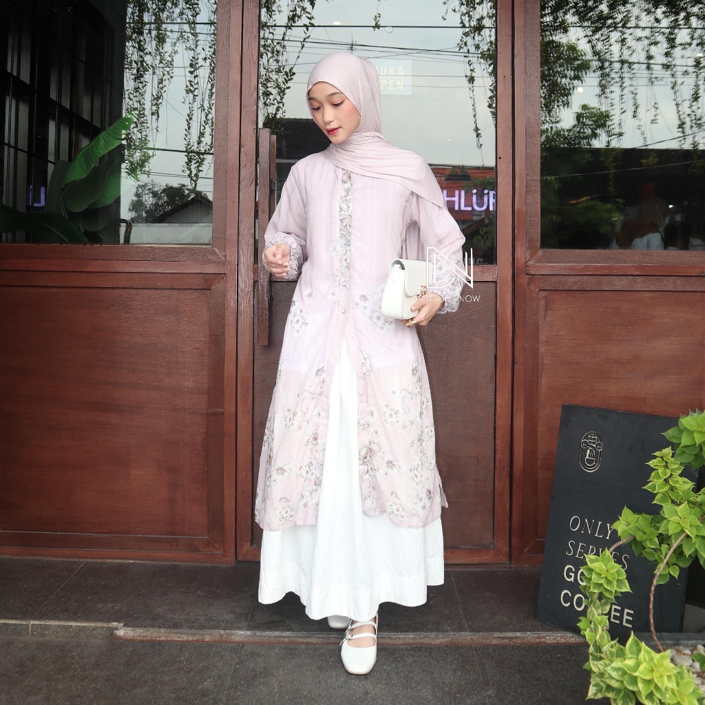 Dressme - Khalisa Tunik Motif Ceruty Babydoll Kekinian Elegan
