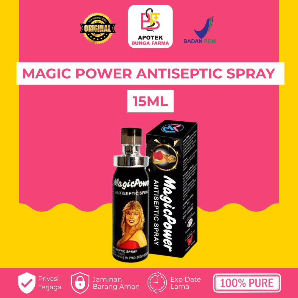 MAGIC POWER ANTISEPTIC SPRAY 15ML - Antiseptic Spray - Spray Kulit Sensitif