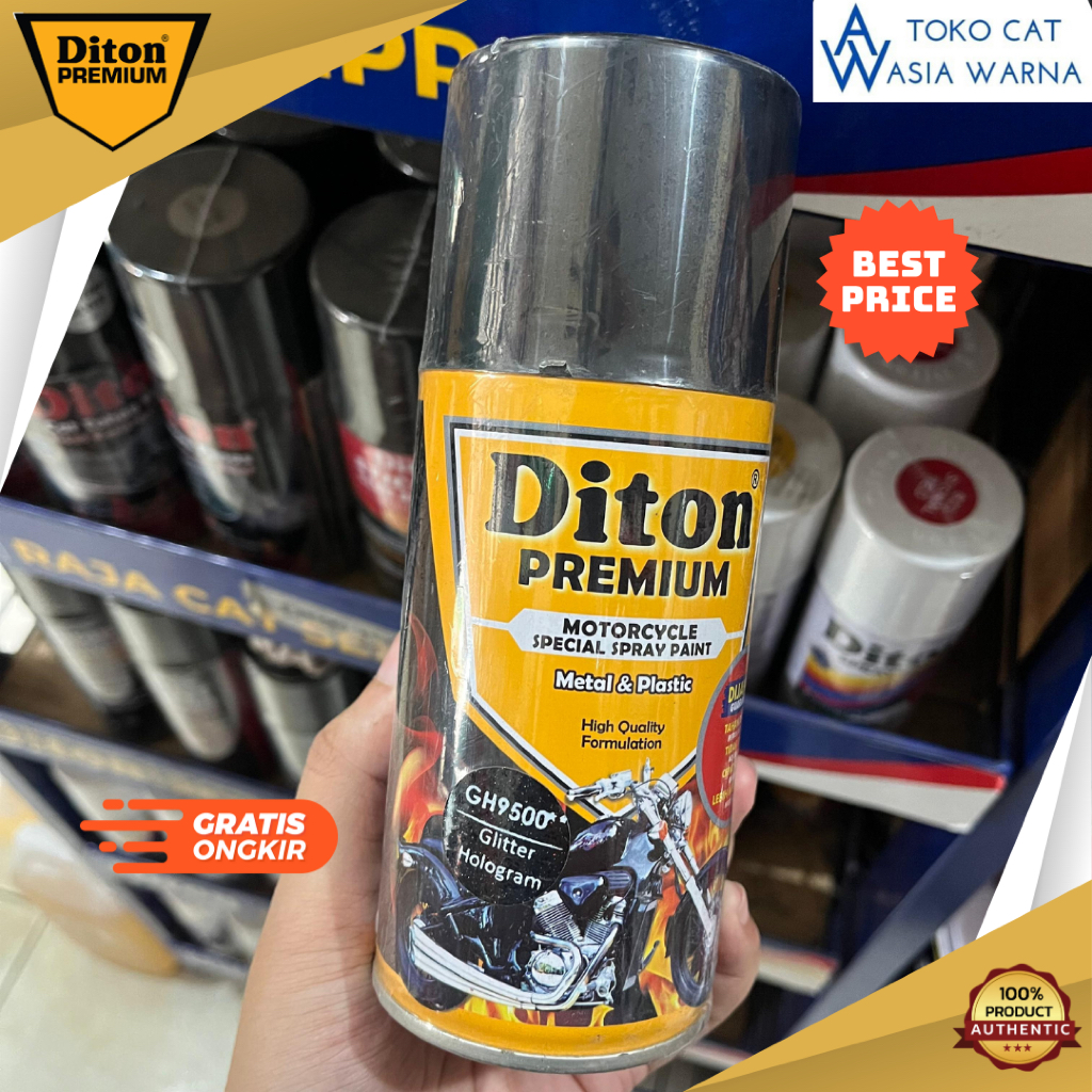 Diton Premium GH 9500** Glitter Hologram (300cc) | Cat Semprot Pilox Pilox Glitter Hologram Murah | 