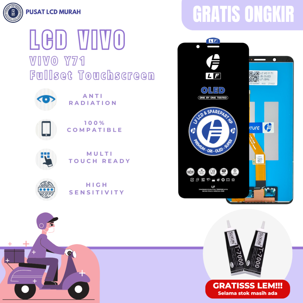 LCD VIVO Y71 VERSI OLED FULLSET TOUCHSCREEN