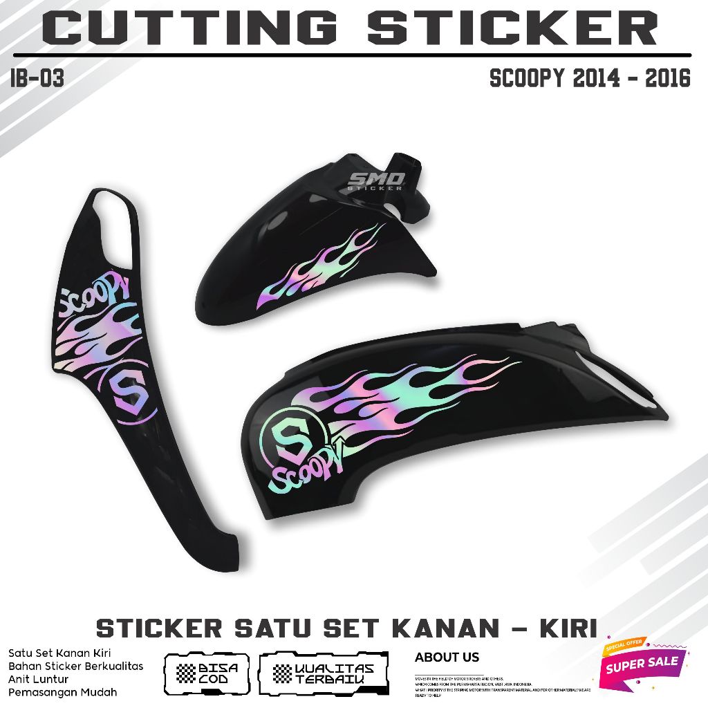 CUTTING STICKER HONDA SCOOPY 2014-2016  || LIS STRIPING CUTTING MODEL TERBARU