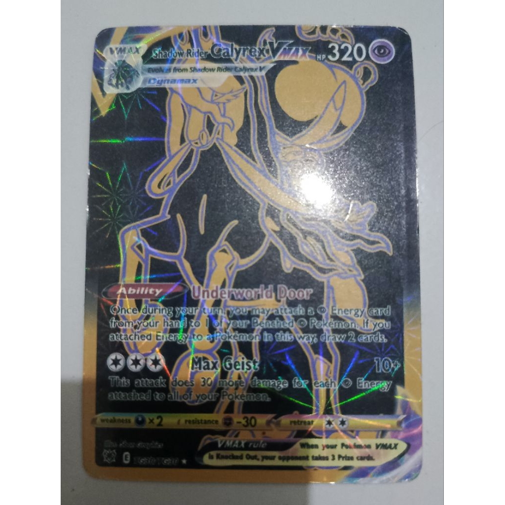 kartu pokemon langka shadow rider calyrex Vmax