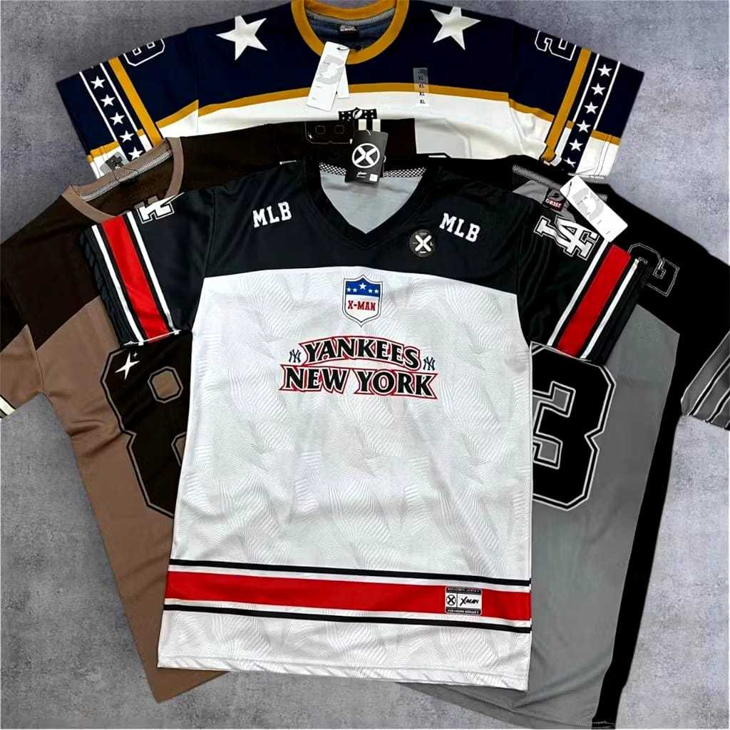 100 Ribu Dapat 4 | Jersey Dry Fit Motif Angka Vintage Soccer Baseball Original Pria Wanita Unisex