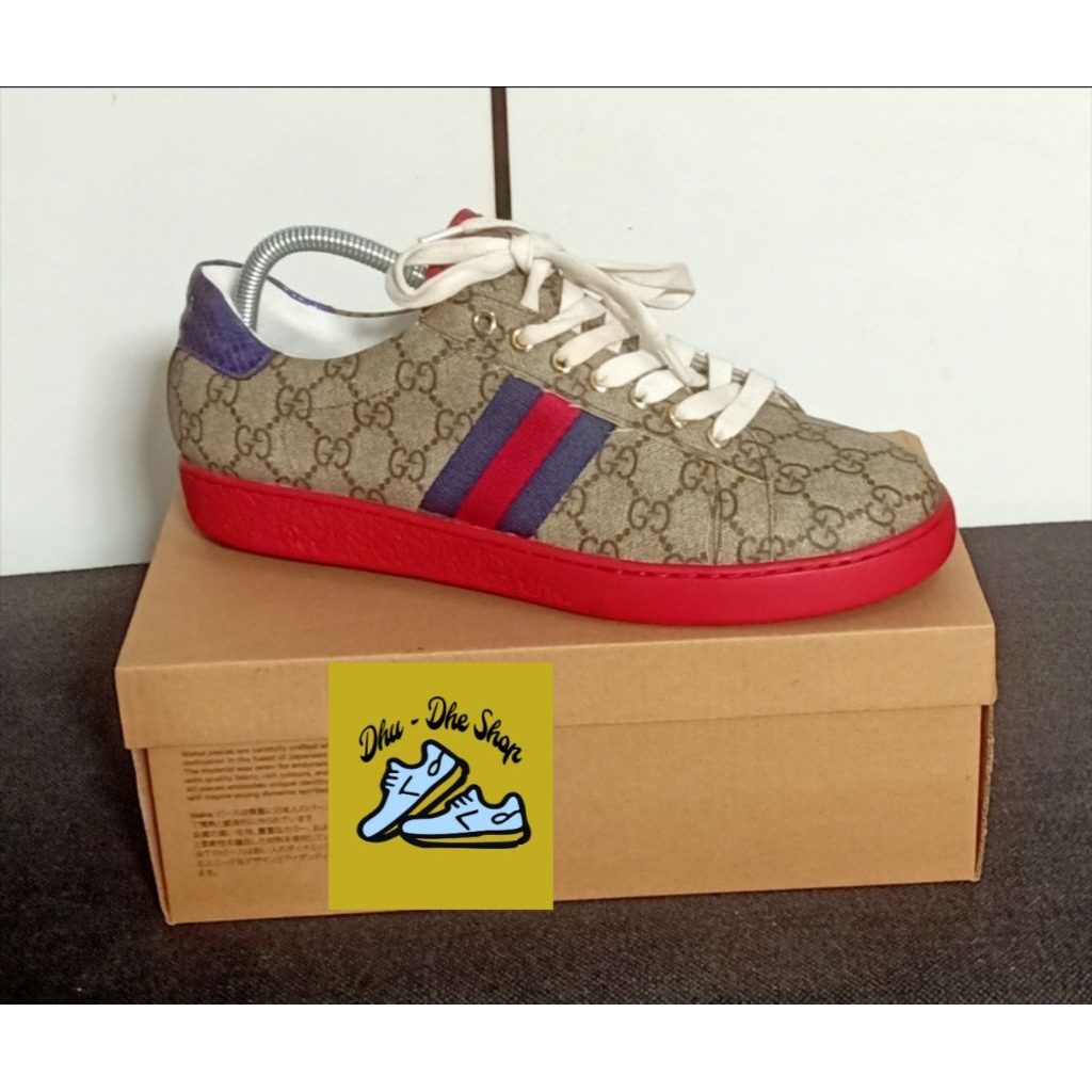 Sepatu Sneaker Gucci GG Supreme size 42 original mewah