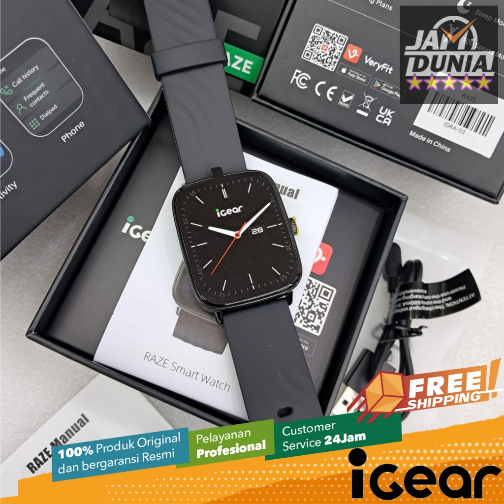 JAM SMARTWATCH PRIA WANITA JAM IGEAR RAZE ORIGINAL IGEAR IGRA SMARTWATCH PRIA WANITA JAM TANGAN DIGI