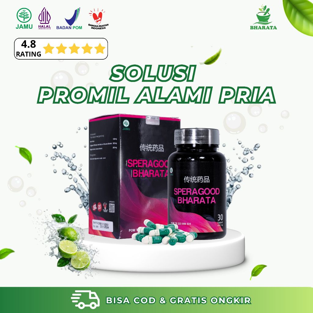 Speragood Bharata Original Obat Herbal Penyubur Sperma & Promil Pria Alami BPOM