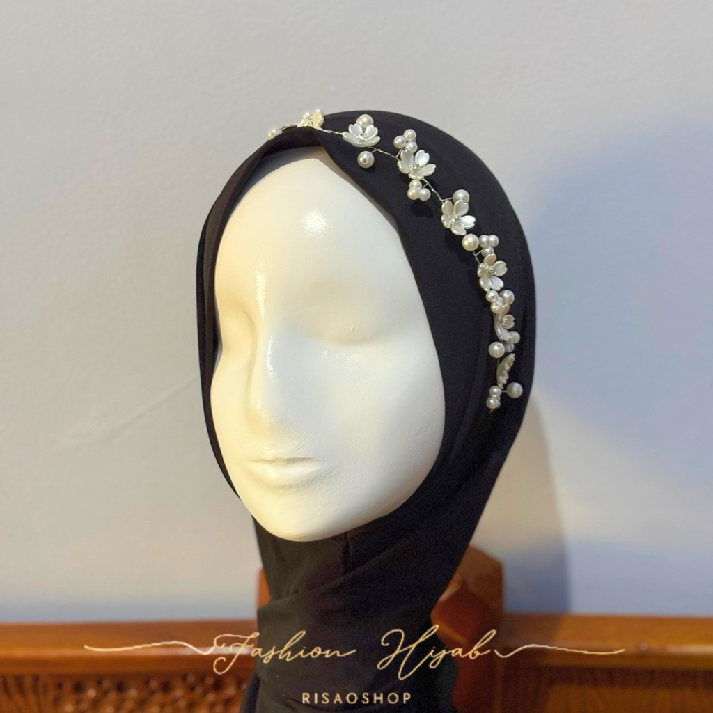 Headpiece | bando | bandana manik manik | mahkota tiara rambut | hiasan kepala |hijab | jilbab | kaw