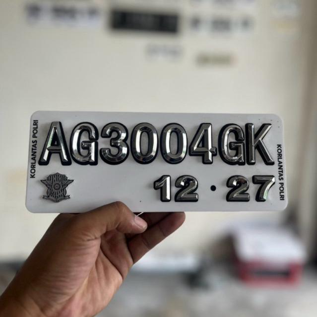 PLAT TIMBUL CHROME MOTOR KONTES MODIFIKASI HARIAN