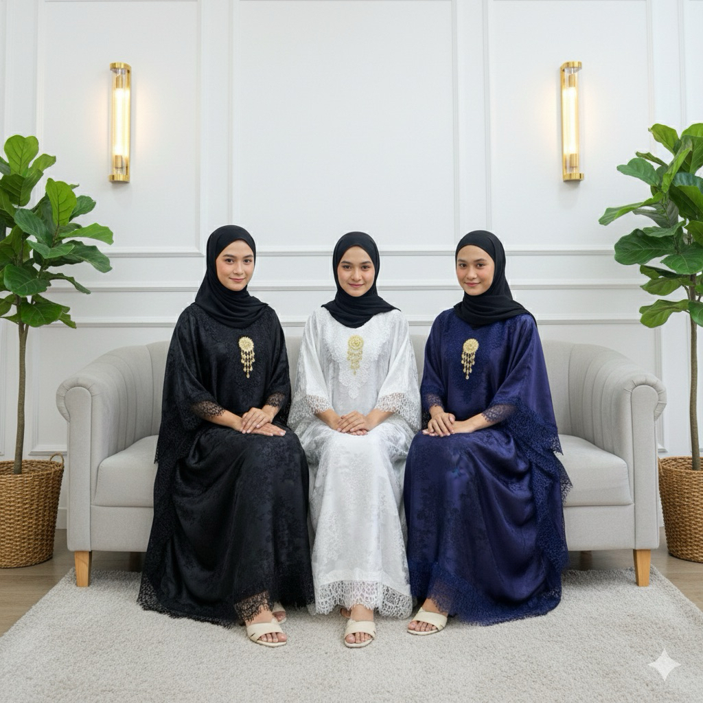 kaftan anjani Jaguard silk premium kaftan muslim Busana lebaran terlaris