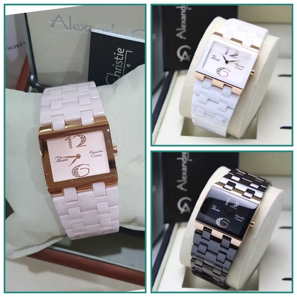 ALEXANDRE CHRISTIE WANITA AC 2881 WHITE ROSEGOLD JAM TANGAN ALEXANDRE CHRISTIE 2881 ORIGINAL