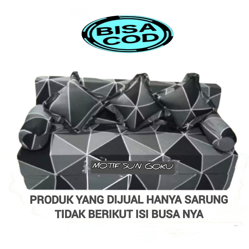 Sarung Sofabed inoac dan Royal Tebal 20cm - Cover Sofa bed Resleting Lipat 4 Ukuran 120x200 / 145x20