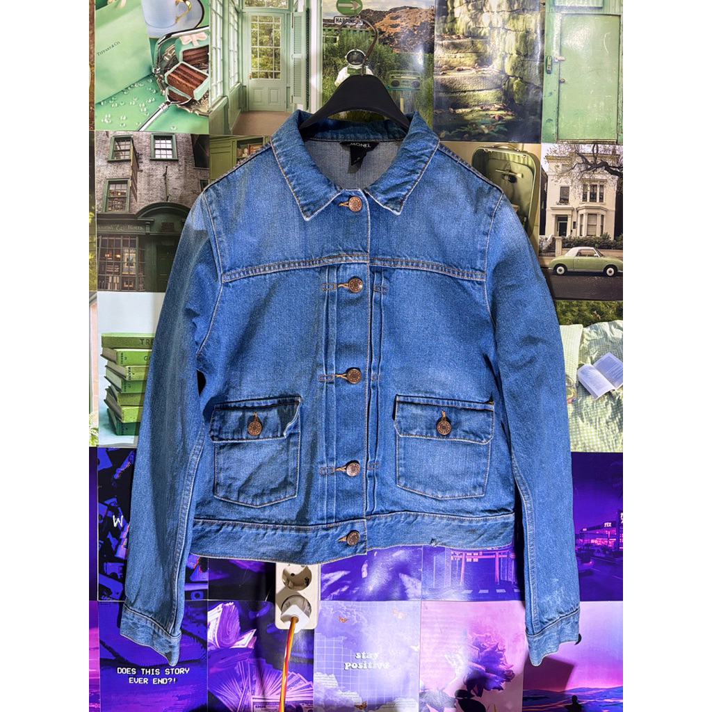 Monki Denim Jacket Boxy Preloved