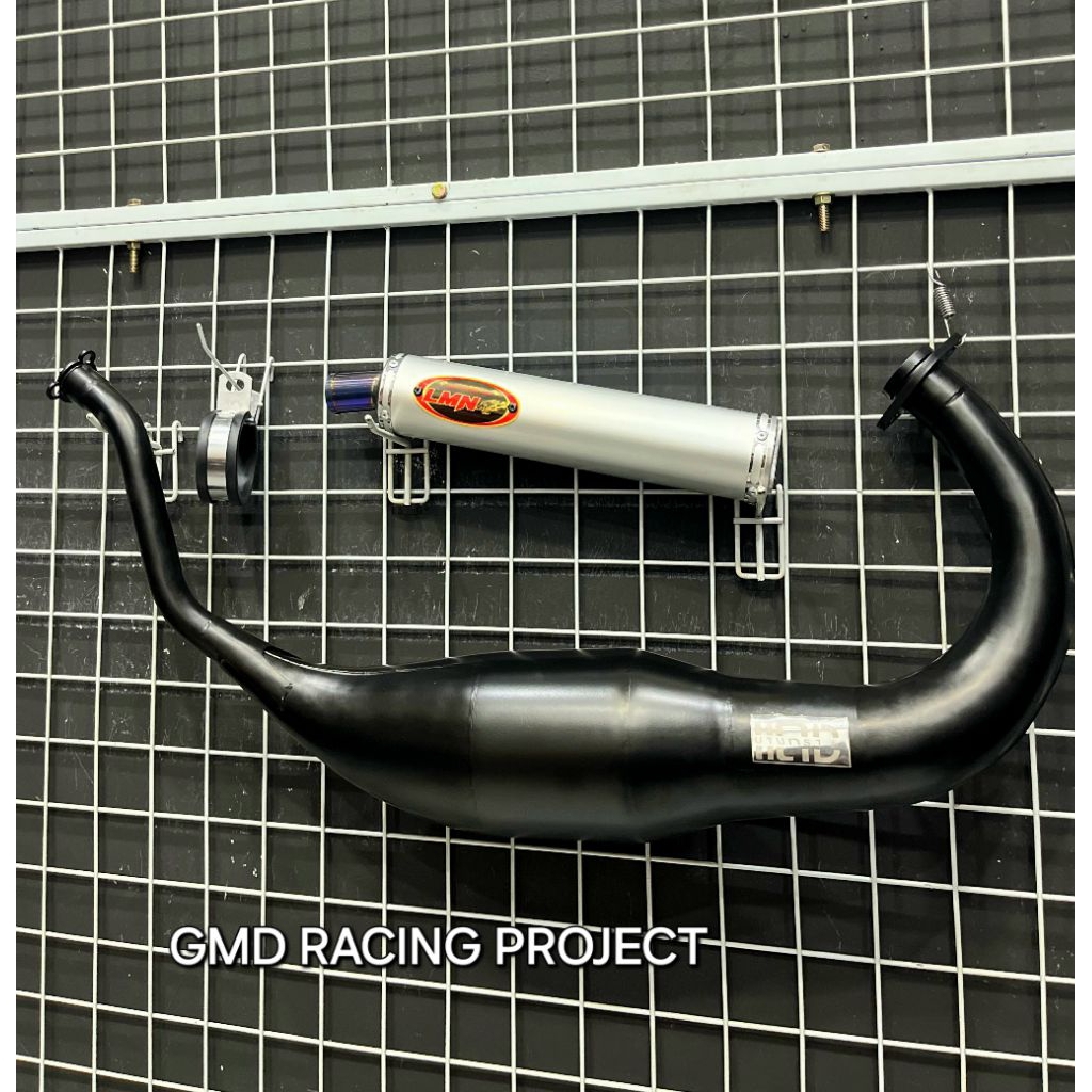 Knalpot Ninja R RR SS LMN  Type Press Powder Coating Silencer Almunium las 32 Blue Miring Cobra Medi