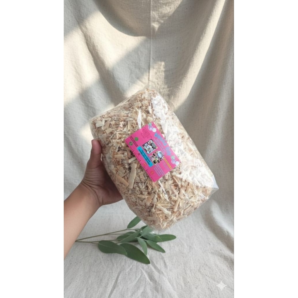 Serbuk kayu jati belanda lembut bersih untuk hamster landak mini serbuk kayu sugar glider marmut ala