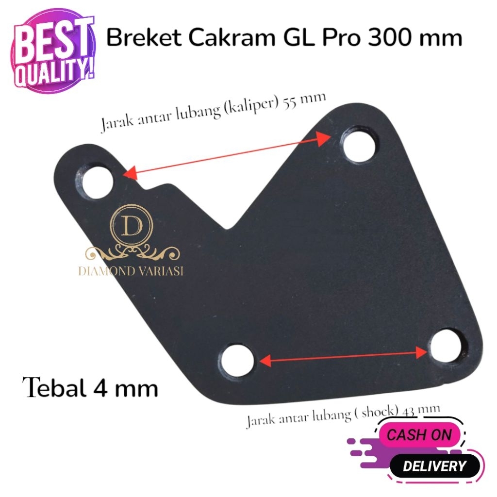 Bracket Kaliper GL PRO 300 MM Bracket cakram GL 300 mm