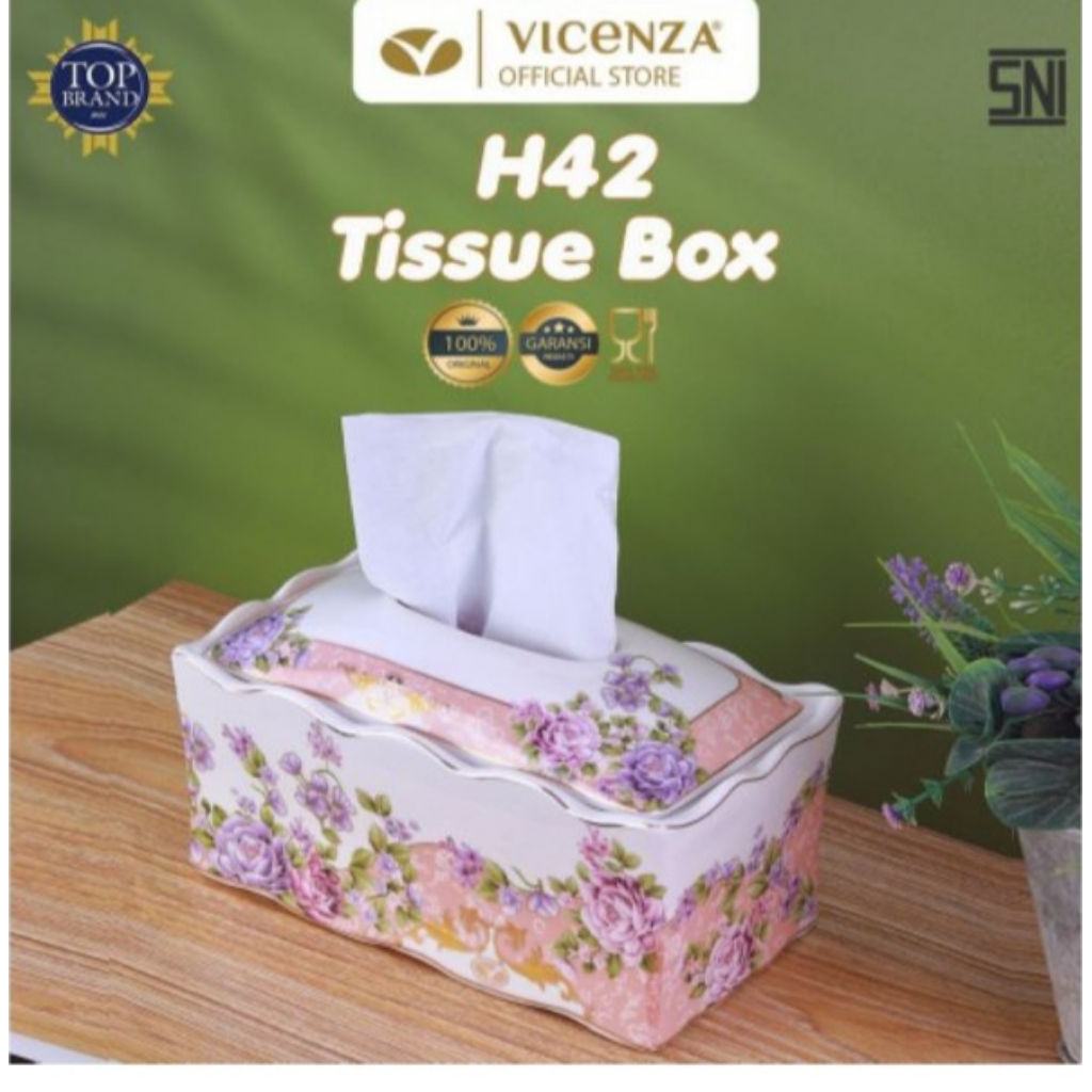 Tempat Tisue Keramik FIORENZA / VICENZA Kotak Tisu Keramik