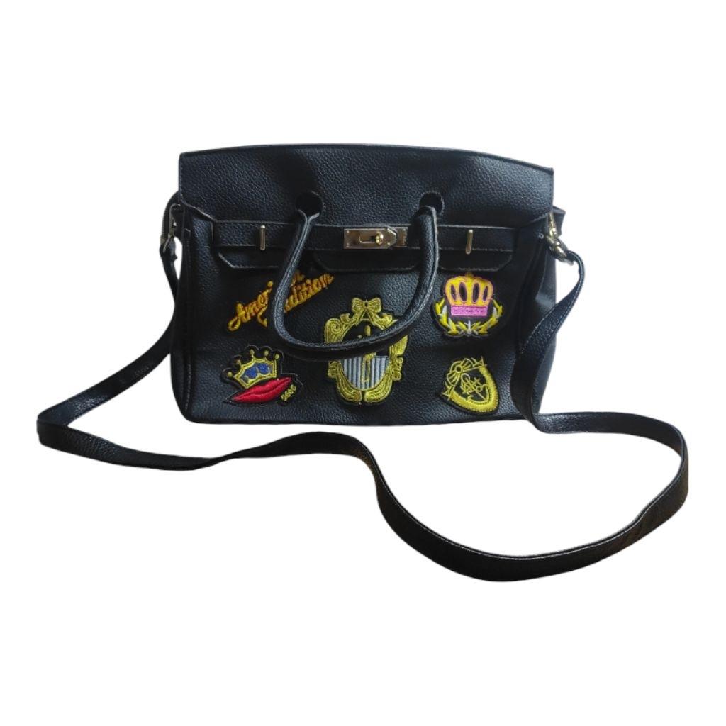 Preloved Tas Patch Wanita Mewah / Prelove Fashion Bag Second / Tas Selempang Pesta Tali Panjang Cewe