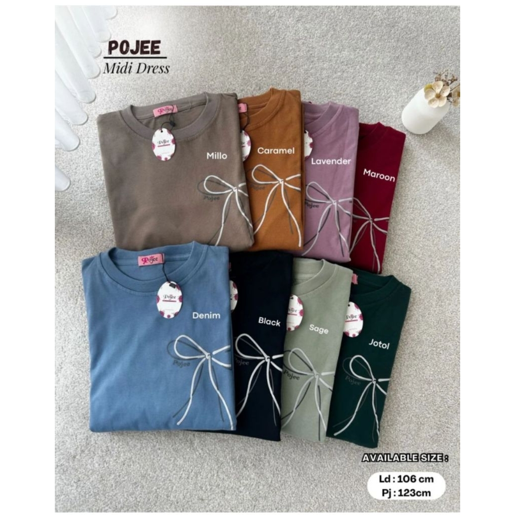 READY MIDI DRESS PITA By Pojee/Combed 20s