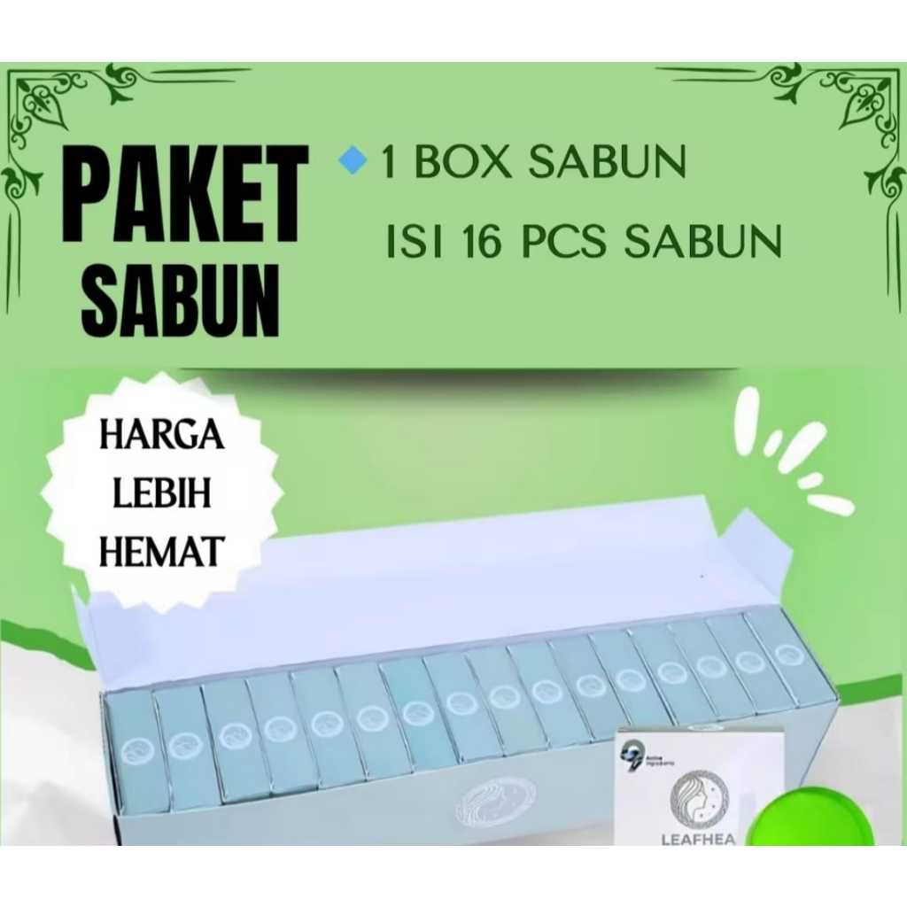 Sabun Leafhea Original BPOM 16pcs Herbal Aman | Body Brightening | Cocok untuk Semua Kulit