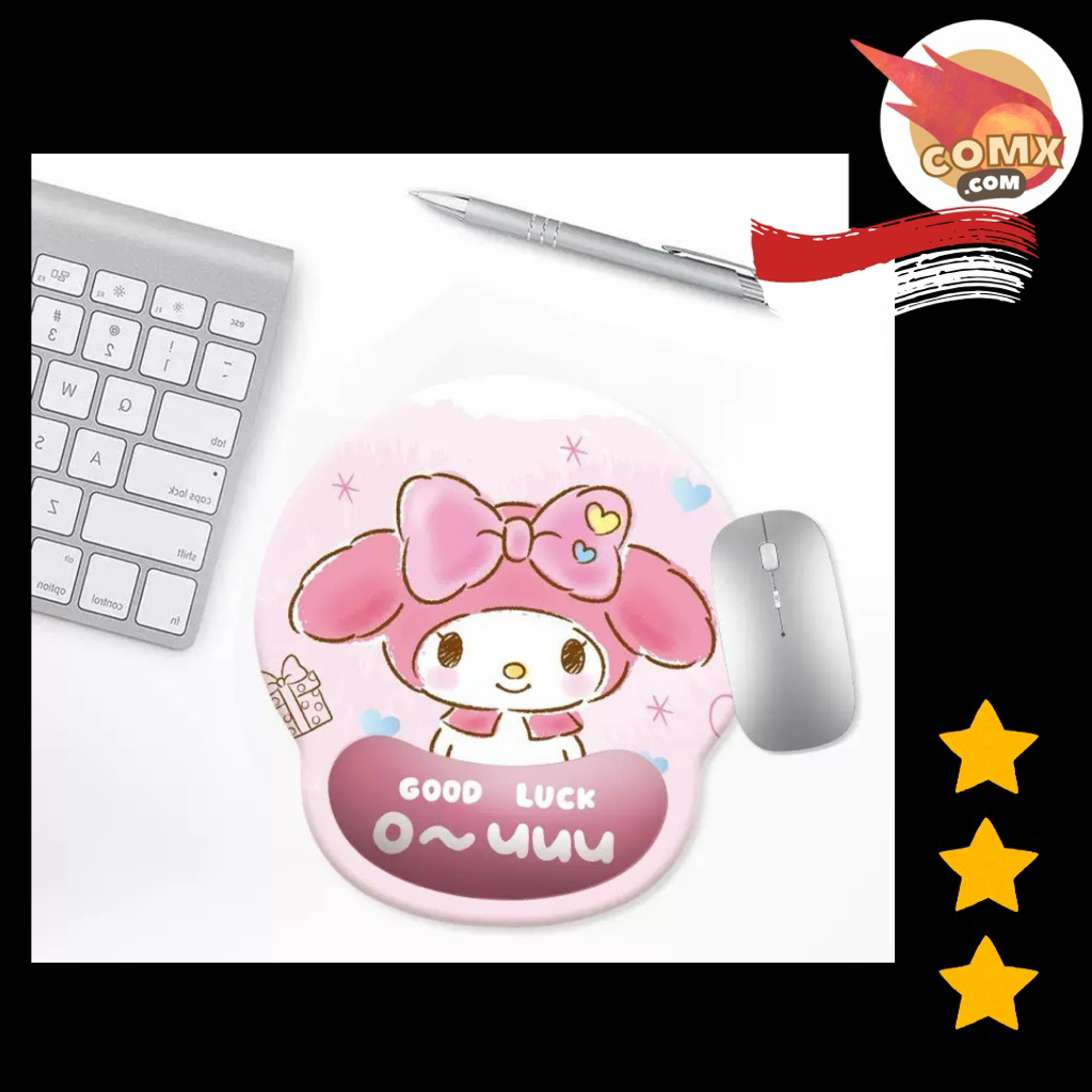 [NEW DESIGN] Mouse Pad Silikon Tebal Motif Lotso Sanrio Kuromi Kitty Stitch Dengan Bantalan Pergelan