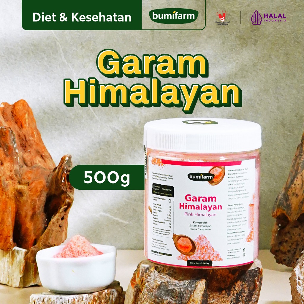 HIMALAYAN SALT ORGANIC 500G / PINK HIMALAYAN PREMIUM PAKISTAN / HIMALAYAN SALT ORIGINAL / GARAM HIMA