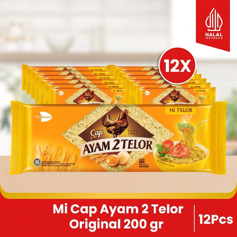 Mi Cap Ayam 2 Telor Original 200gr 12pcs – Mie Telur Enak Halal [41873942424]