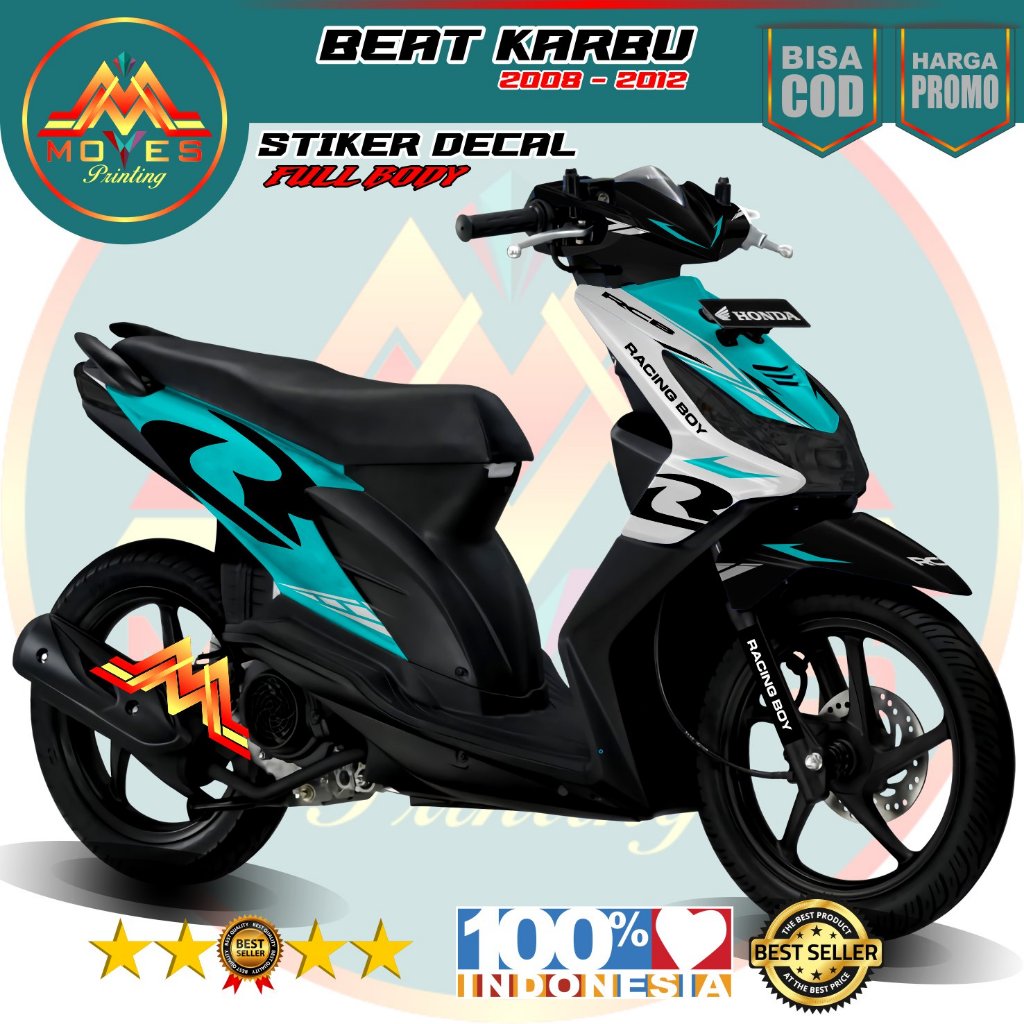 Decal Beat Karbu Full Body Stiker Beat Karbu Full Body Striping Beat Karbu Lama rcb racing