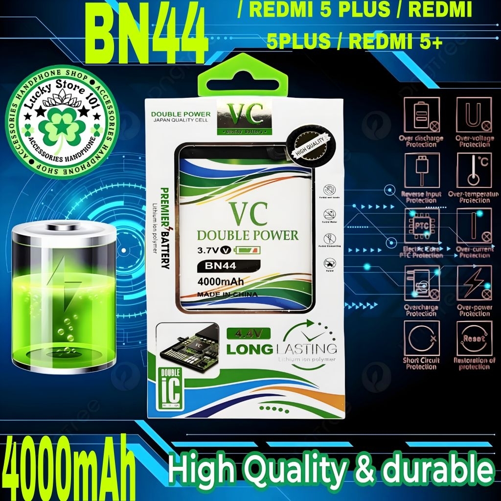 BATERAI VC DOUBLE POWER BN44 / REDMI 5 PLUS / REDMI 5PLUS / REDMI 5+ BATTERY BATRE BATRAI BAT